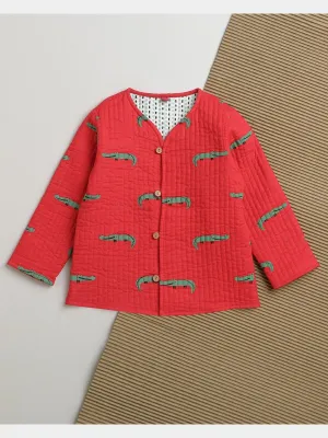 Christmas Crocodile- Reversible jacket