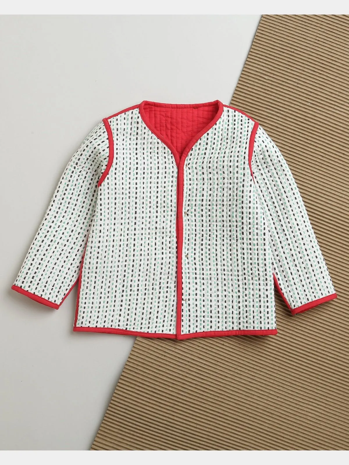 Christmas Crocodile- Reversible jacket
