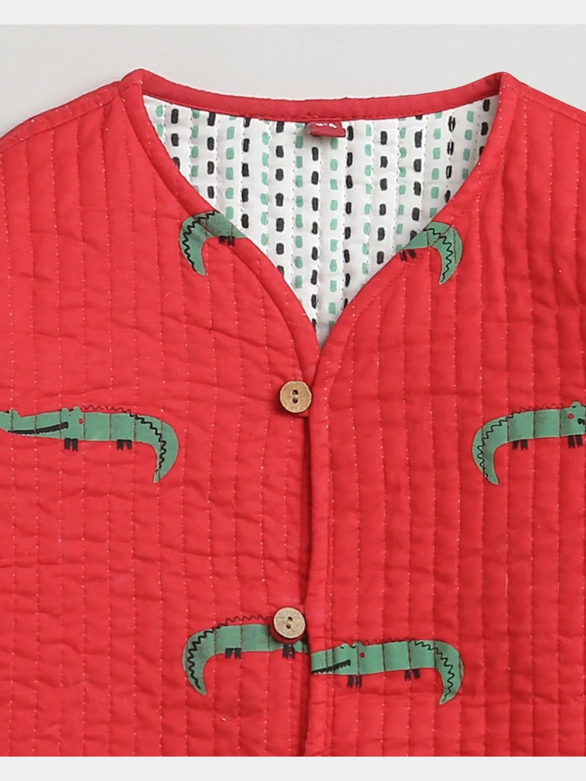 Christmas Crocodile- Reversible jacket