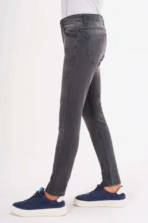 SLIM LEG JEAN DARK GREY