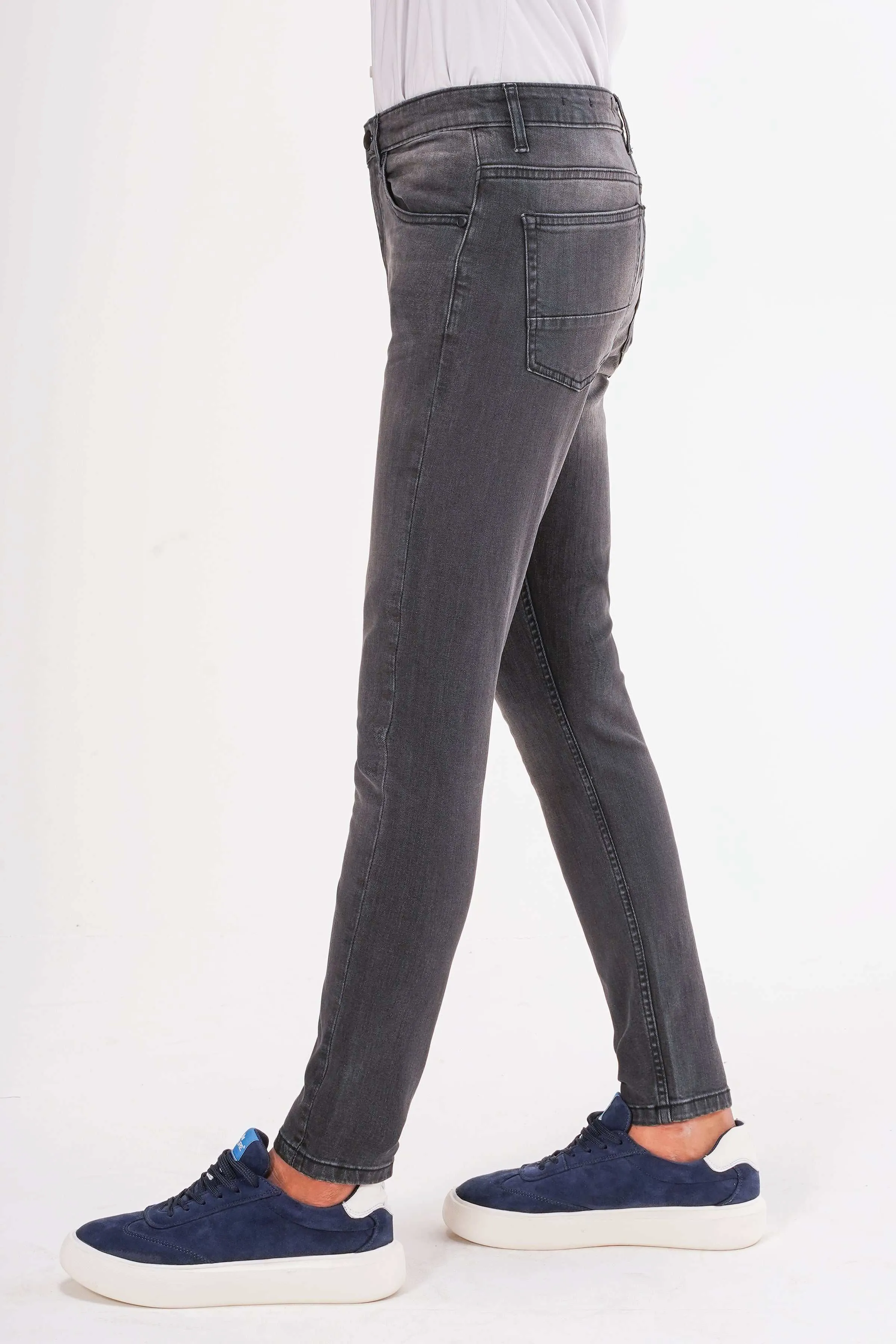 SLIM LEG JEAN DARK GREY