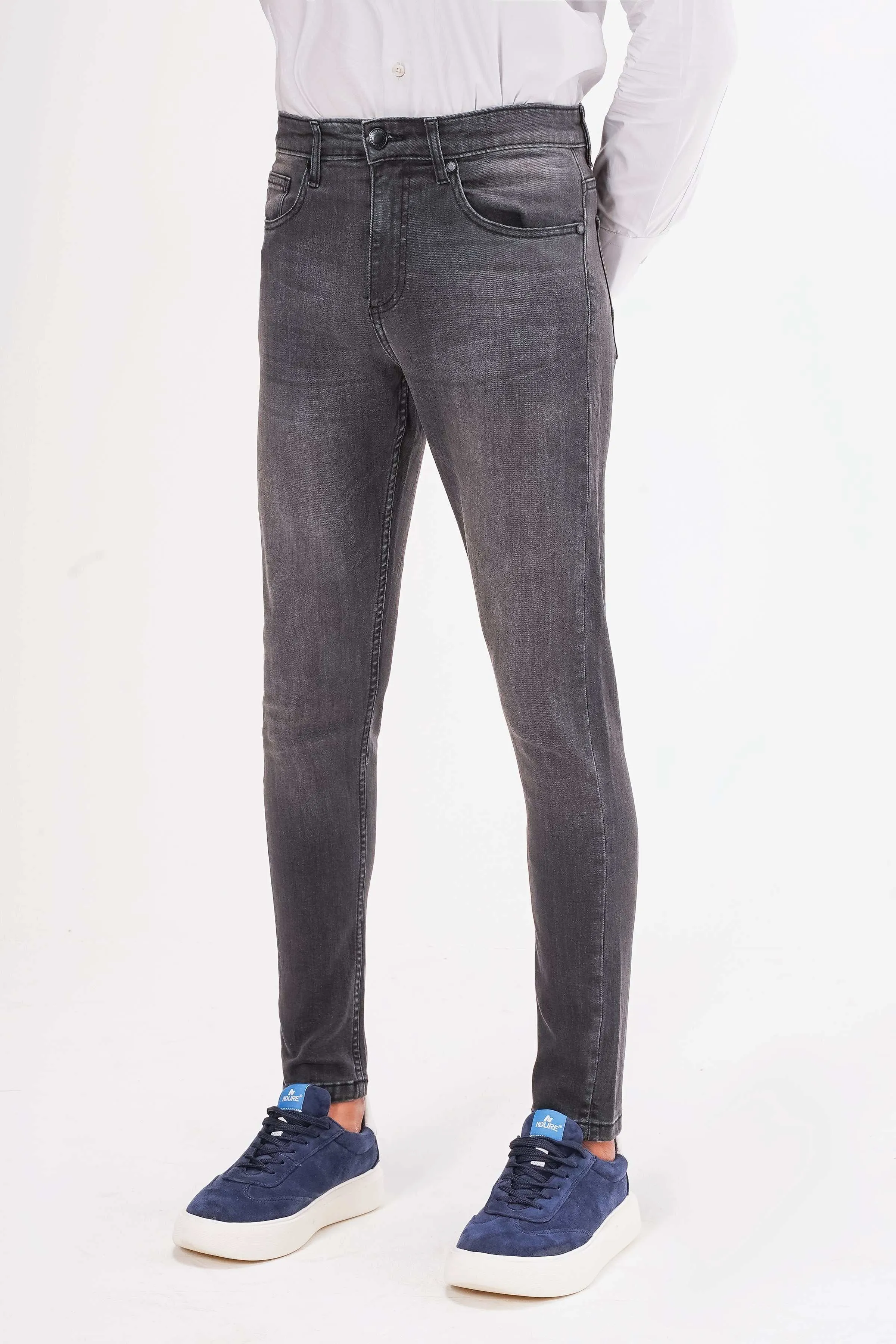 SLIM LEG JEAN DARK GREY